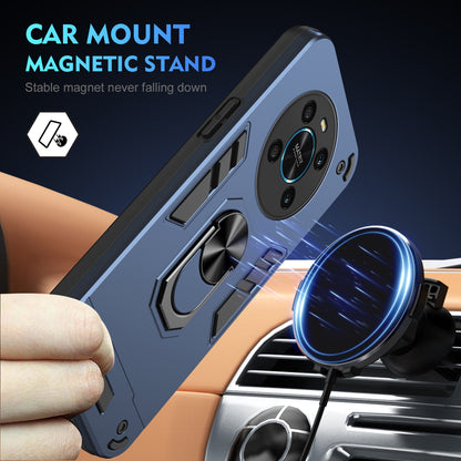 Shockproof Honor X9 Phone Case with 360° Rotatable Metal Ring Holder, Magnetic Car Mount Stand, Ultra-Thin PC & Silicone Protection Cover