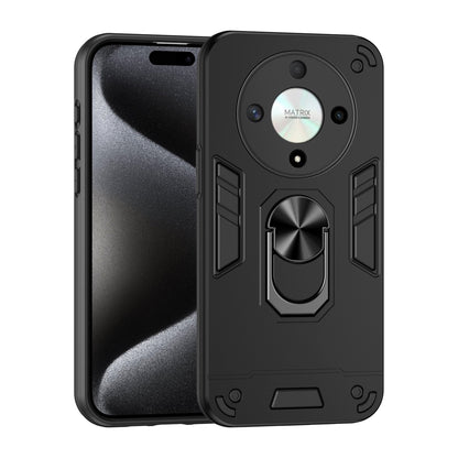 Shockproof Honor X9b Phone Case with 360° Rotatable Metal Ring Holder, Magnetic Car Mount Stand, Ultra-Thin PC & Silicone Protection Cover