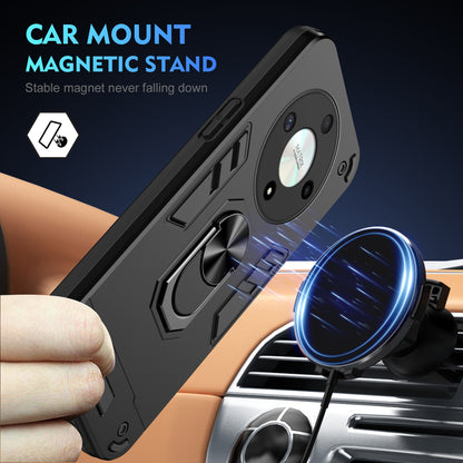 Shockproof Honor X9b Phone Case with 360° Rotatable Metal Ring Holder, Magnetic Car Mount Stand, Ultra-Thin PC & Silicone Protection Cover