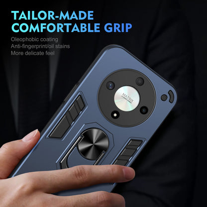 Shockproof Honor X9b Phone Case with 360° Rotatable Metal Ring Holder, Magnetic Car Mount Stand, Ultra-Thin PC & Silicone Protection Cover