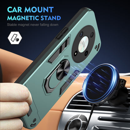Shockproof Honor X9b Phone Case with 360° Rotatable Metal Ring Holder, Magnetic Car Mount Stand, Ultra-Thin PC & Silicone Protection Cover