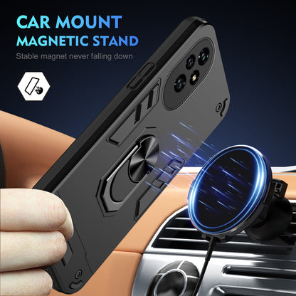 Shockproof Honor 200 Phone Case with 360° Rotatable Metal Ring Holder, Magnetic Car Mount Stand, Ultra-Thin PC & Silicone Protection Cover