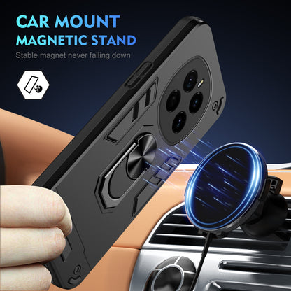 Shockproof Honor Magic7 Phone Case with 360° Rotatable Metal Ring Holder, Magnetic Car Mount Stand, Ultra-Thin PC & Silicone Protection Cover