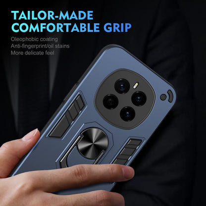 Shockproof Honor Magic7 Phone Case with 360° Rotatable Metal Ring Holder, Magnetic Car Mount Stand, Ultra-Thin PC & Silicone Protection Cover