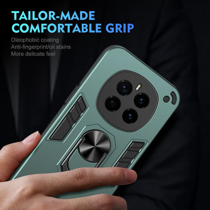 Shockproof Honor Magic7 Phone Case with 360° Rotatable Metal Ring Holder, Magnetic Car Mount Stand, Ultra-Thin PC & Silicone Protection Cover