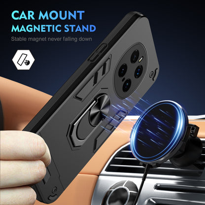 Shockproof Honor Magic7 Pro Phone Case with 360° Rotatable Metal Ring Holder, Magnetic Car Mount Stand, Ultra-Thin PC & Silicone Protection Cover