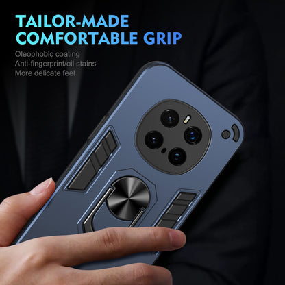 Shockproof Honor Magic7 Pro Phone Case with 360° Rotatable Metal Ring Holder, Magnetic Car Mount Stand, Ultra-Thin PC & Silicone Protection Cover