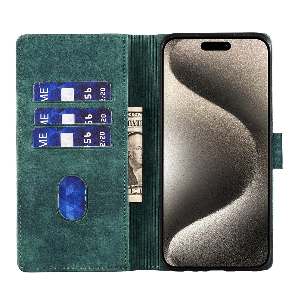 iPhone 14 Pro Heart & Cat Embossed Multi-Functional Pen Leather Wallet Phone Case with Stand and Card Slots