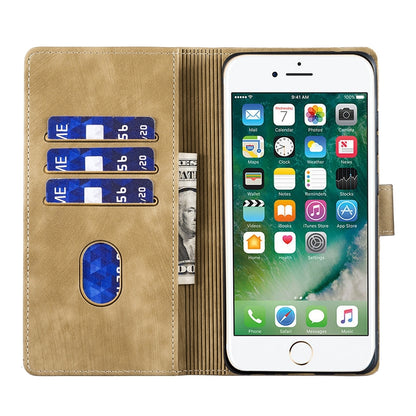 iPhone SE 2022 Heart & Cat Embossed Multi-Functional Pen Leather Wallet Phone Case with Stand and Card Slots