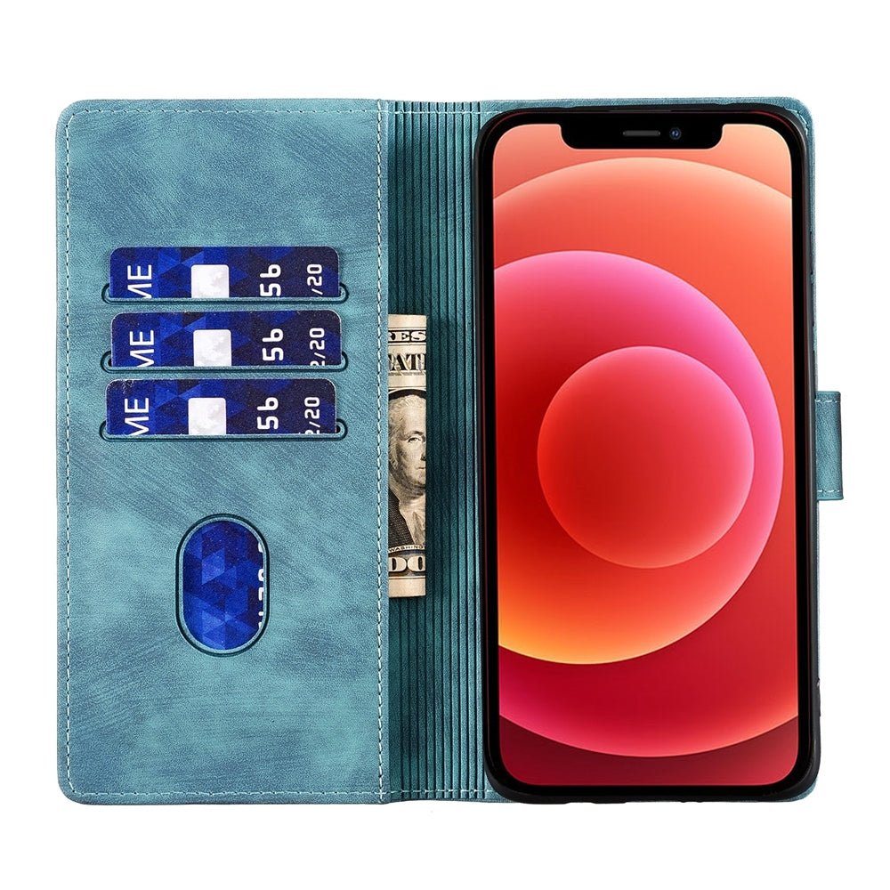 iPhone 11 Pro Max Heart & Cat Embossed Multi-Functional Pen Leather Wallet Phone Case with Stand and Card Slots