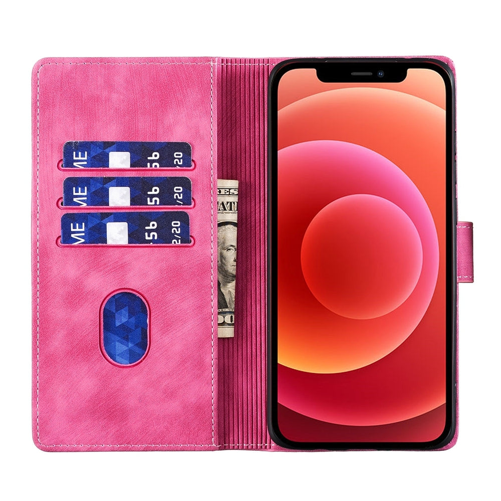 iPhone 11 Pro Max Heart & Cat Embossed Multi-Functional Pen Leather Wallet Phone Case with Stand and Card Slots