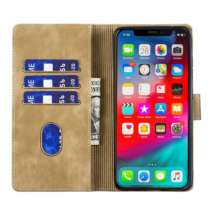 iPhone XS Heart & Cat Embossed Multi-Functional Pen Leather Wallet Phone Case with Stand and Card Slots