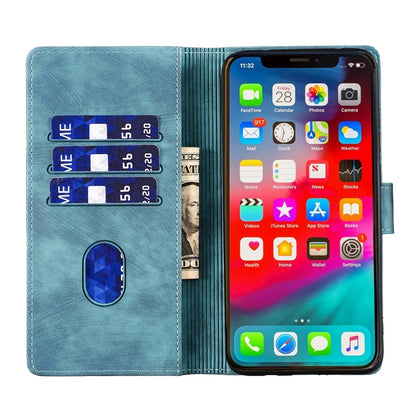 iPhone X Heart & Cat Embossed Multi-Functional Pen Leather Wallet Phone Case with Stand and Card Slots