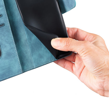 iPhone X Heart & Cat Embossed Multi-Functional Pen Leather Wallet Phone Case with Stand and Card Slots