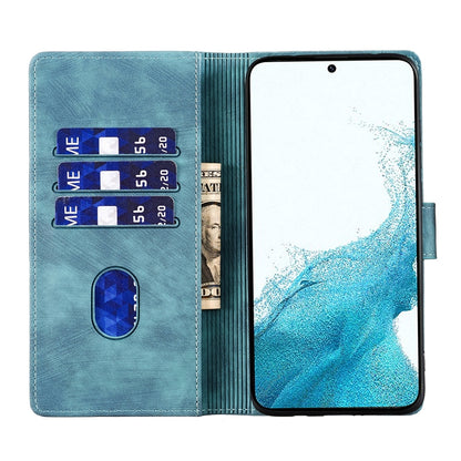 Samsung Galaxy S24+ 5G Heart & Cat Embossed Multi-Functional Pen Leather Wallet Phone Case with Stand and Card Slots