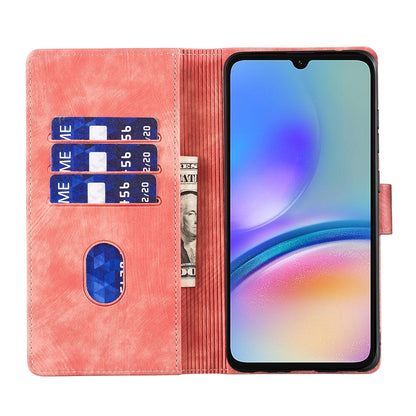 Samsung Galaxy A55 5G Heart & Cat Embossed Multi-Functional Pen Leather Wallet Phone Case with Stand and Card Slots