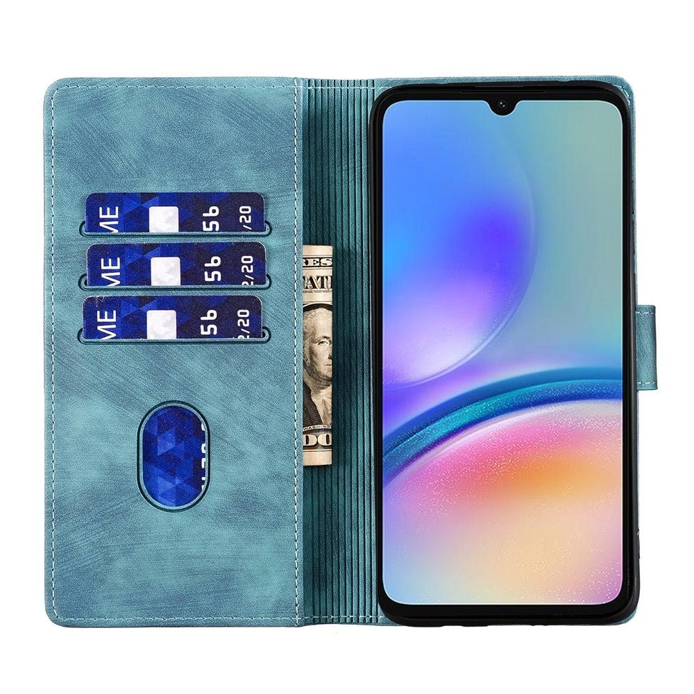 Samsung Galaxy A55 5G Heart & Cat Embossed Multi-Functional Pen Leather Wallet Phone Case with Stand and Card Slots