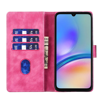 Samsung Galaxy A55 5G Heart & Cat Embossed Multi-Functional Pen Leather Wallet Phone Case with Stand and Card Slots