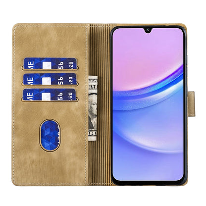 Samsung Galaxy A15 5G Heart & Cat Embossed Multi-Functional Pen Leather Wallet Phone Case with Stand and Card Slots