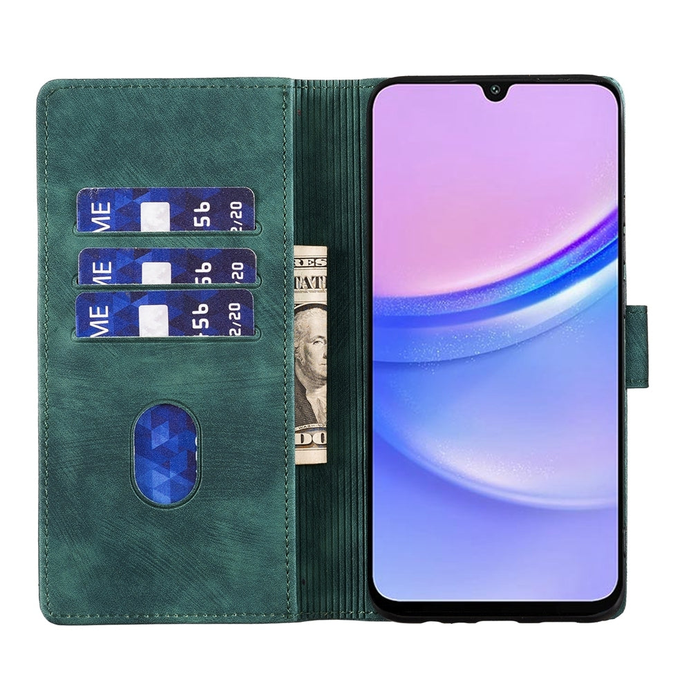 Samsung Galaxy A15 5G Heart & Cat Embossed Multi-Functional Pen Leather Wallet Phone Case with Stand and Card Slots