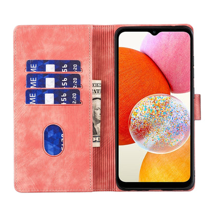 Samsung Galaxy A13 4G Heart & Cat Embossed Multi-Functional Pen Leather Wallet Phone Case with Stand and Card Slots