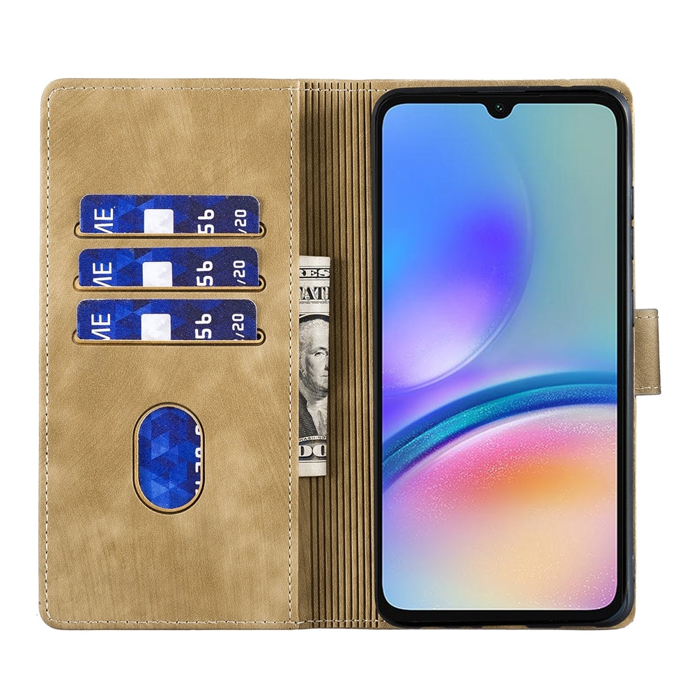 Samsung Galaxy A05s Heart & Cat Embossed Multi-Functional Pen Leather Wallet Phone Case with Stand and Card Slots