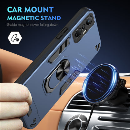 Shockproof Infinix Hot 20s Phone Case with 360° Rotatable Metal Ring Holder, Magnetic Car Mount Stand, Ultra-Thin PC & Silicone Protection Cover