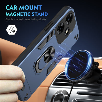 Shockproof Infinix Hot 30 Phone Case with 360° Rotatable Metal Ring Holder, Magnetic Car Mount Stand, Ultra-Thin PC & Silicone Protection Cover