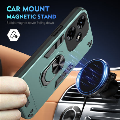 Shockproof Infinix Hot 30 Phone Case with 360° Rotatable Metal Ring Holder, Magnetic Car Mount Stand, Ultra-Thin PC & Silicone Protection Cover