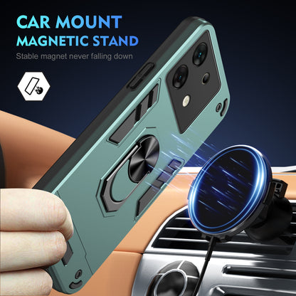 Shockproof Infinix Zero 30 Phone Case with 360° Rotatable Metal Ring Holder, Magnetic Car Mount Stand, Ultra-Thin PC & Silicone Protection Cover
