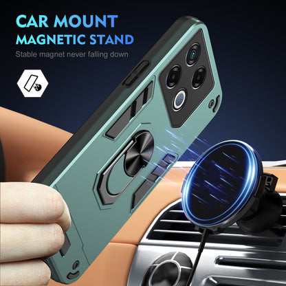 Shockproof Infinix GT 20 Pro Phone Case with 360° Rotatable Metal Ring Holder, Magnetic Car Mount Stand, Ultra-Thin PC & Silicone Protection Cover