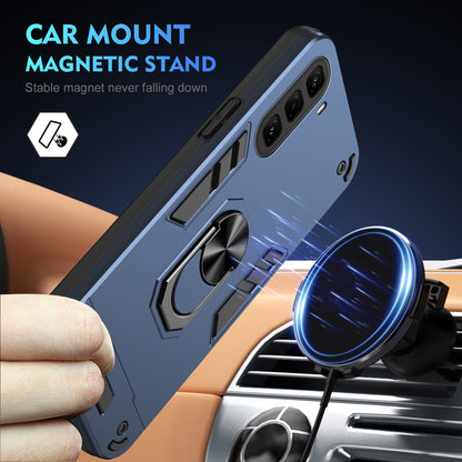 Shockproof Infinix Hot 50 Pro+ 4G Phone Case with 360° Rotatable Metal Ring Holder, Magnetic Car Mount Stand, Ultra-Thin PC & Silicone Protection Cover