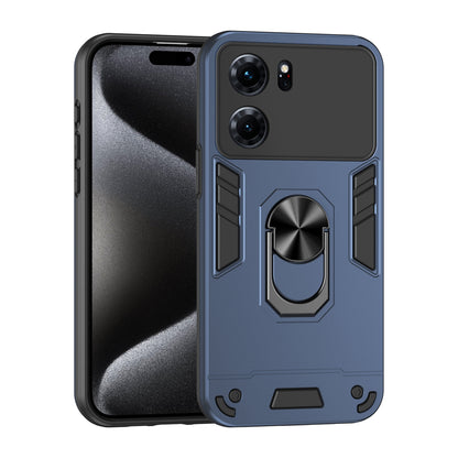 Shockproof OPPO K10 Phone Case with 360° Rotatable Metal Ring Holder, Magnetic Car Mount Stand, Ultra-Thin PC & Silicone Protection Cover