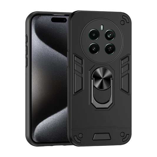 Shockproof Realme Narzo 70 Pro Phone Case with 360° Rotatable Metal Ring Holder, Magnetic Car Mount Stand, Ultra-Thin PC & Silicone Protection Cover