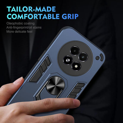 Shockproof Realme 13 5G Phone Case with 360° Rotatable Metal Ring Holder, Magnetic Car Mount Stand, Ultra-Thin PC & Silicone Protection Cover