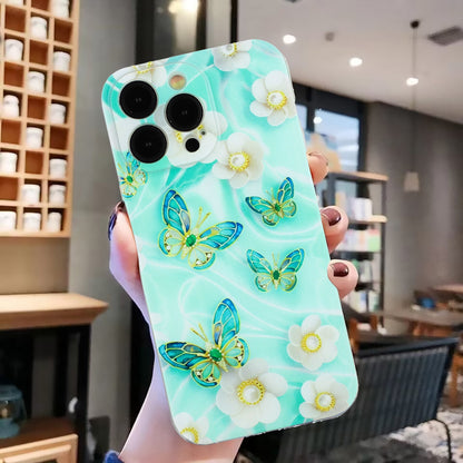 iPhone 15 Pro Max TPU Phone Case - Artistic Butterfly, Floral, and Cat Designs with Full Protection & Precise Cutouts