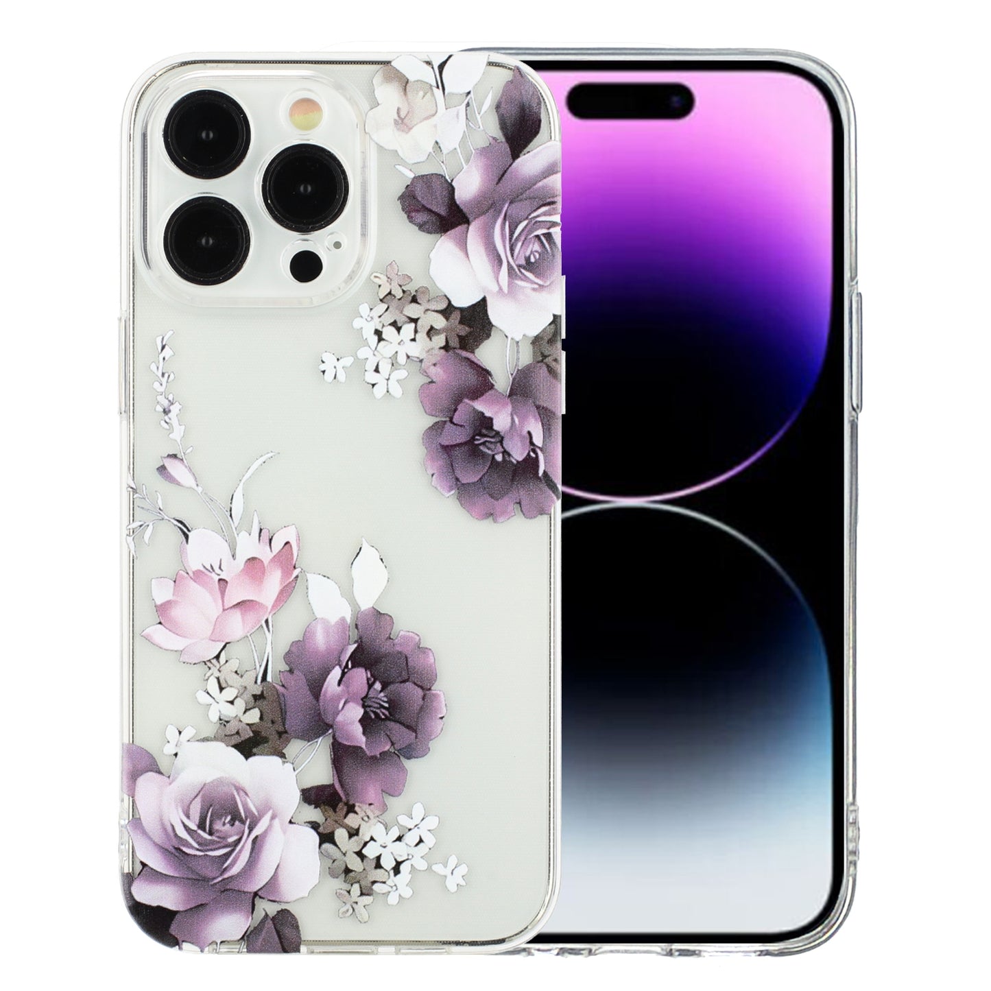 iPhone 15 Pro Max TPU Phone Case - Artistic Butterfly, Floral, and Cat Designs with Full Protection & Precise Cutouts