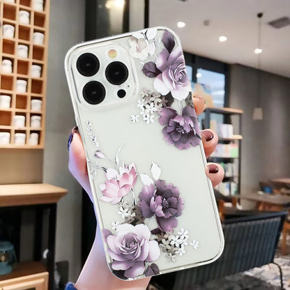 iPhone 15 Pro Max TPU Phone Case - Artistic Butterfly, Floral, and Cat Designs with Full Protection & Precise Cutouts