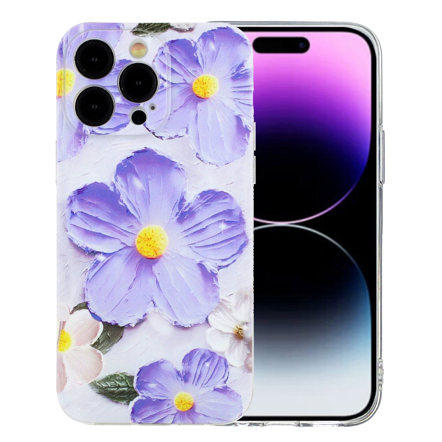 iPhone 15 Pro Max TPU Phone Case - Artistic Butterfly, Floral, and Cat Designs with Full Protection & Precise Cutouts