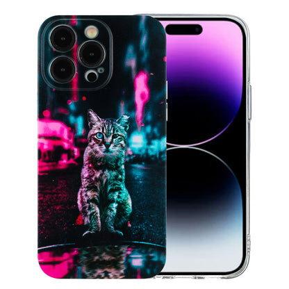 iPhone 15 Pro Max TPU Phone Case - Artistic Butterfly, Floral, and Cat Designs with Full Protection & Precise Cutouts