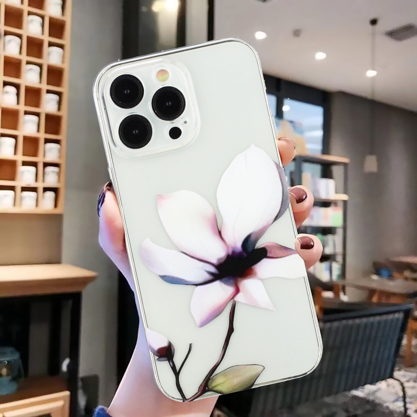 iPhone 15 Pro Max TPU Phone Case - Artistic Butterfly, Floral, and Cat Designs with Full Protection & Precise Cutouts