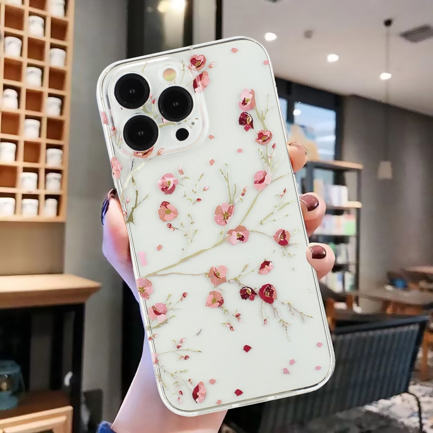 iPhone 15 Pro Max TPU Phone Case - Artistic Butterfly, Floral, and Cat Designs with Full Protection & Precise Cutouts