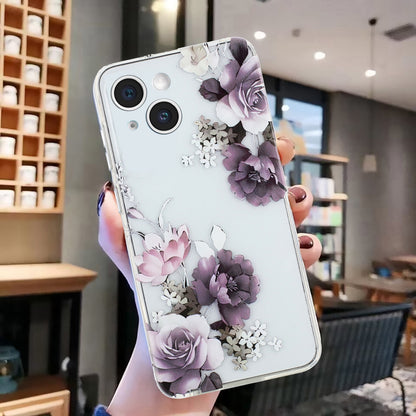 iPhone 15 Plus TPU Phone Case - Artistic Butterfly, Floral, and Cat Designs with Full Protection & Precise Cutouts