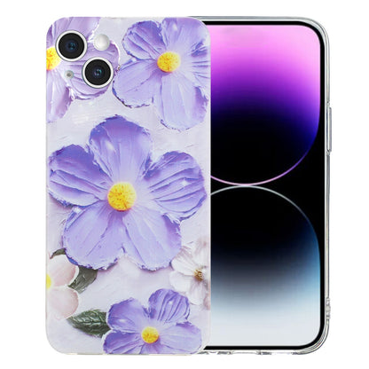 iPhone 15 Plus TPU Phone Case - Artistic Butterfly, Floral, and Cat Designs with Full Protection & Precise Cutouts