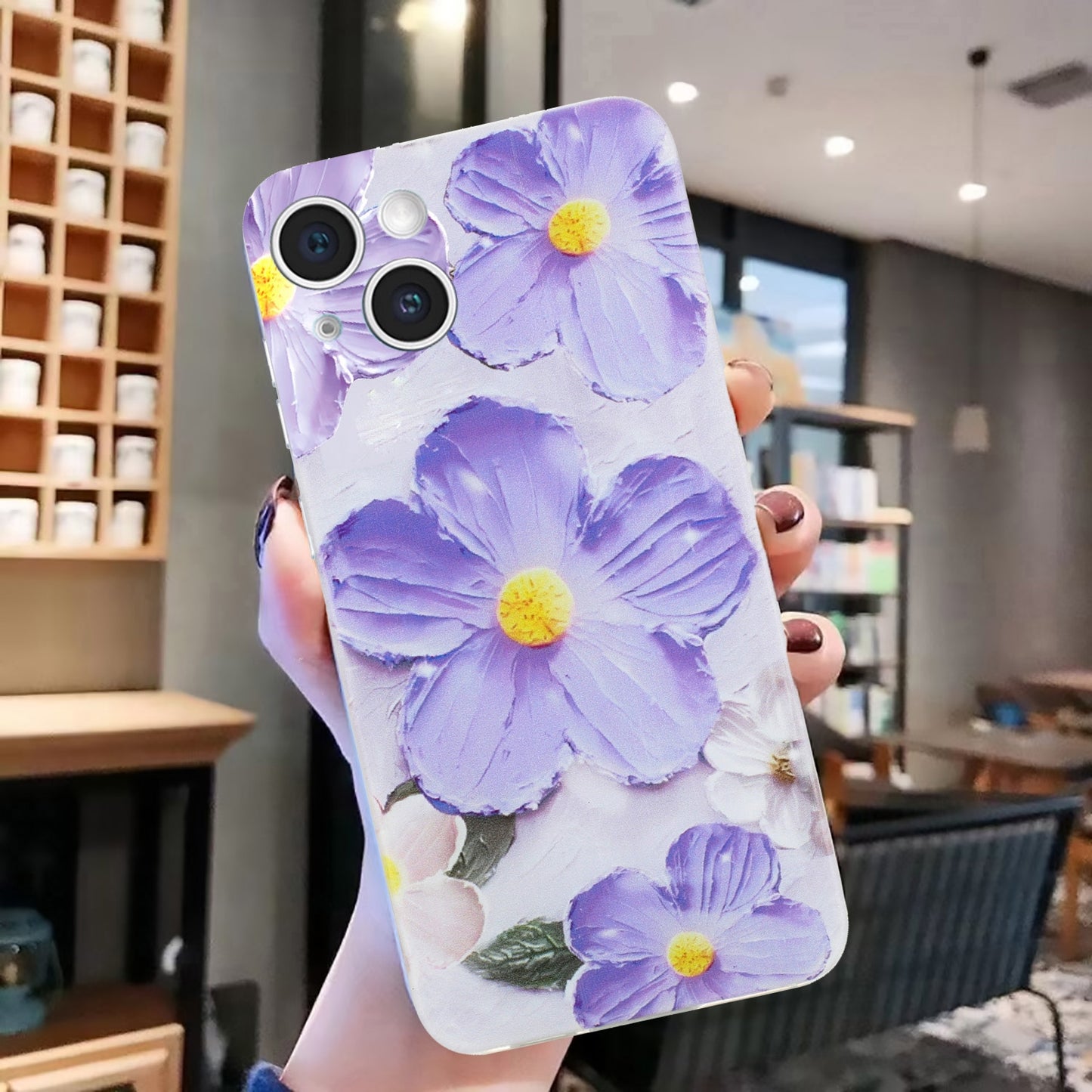 iPhone 15 Plus TPU Phone Case - Artistic Butterfly, Floral, and Cat Designs with Full Protection & Precise Cutouts