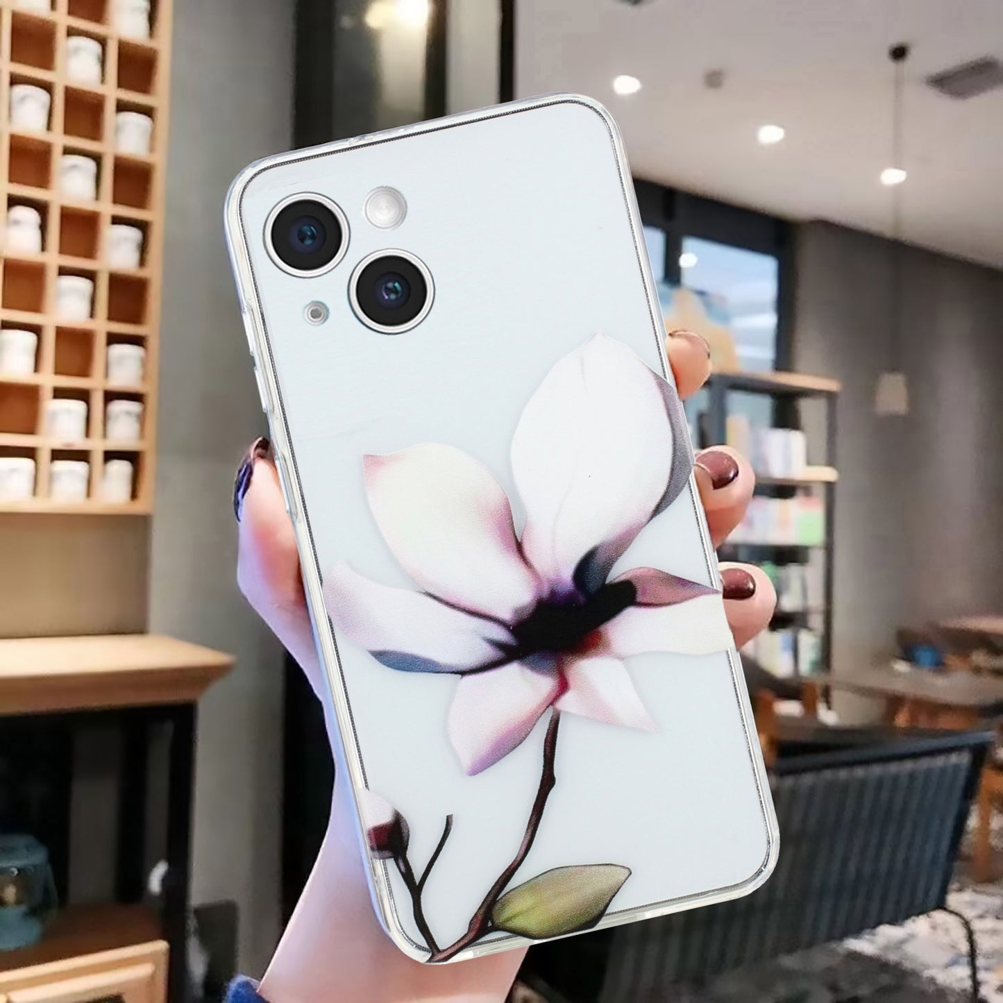 iPhone 15 Plus TPU Phone Case - Artistic Butterfly, Floral, and Cat Designs with Full Protection & Precise Cutouts