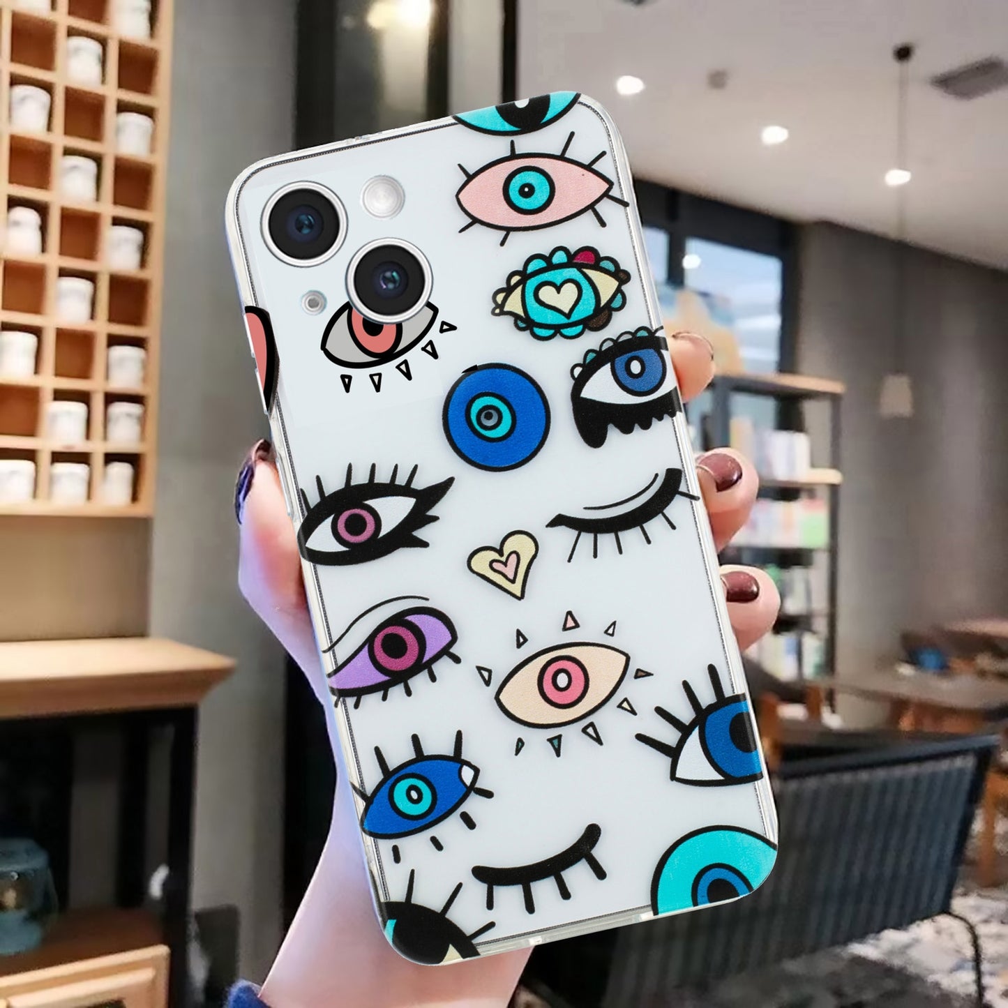 iPhone 15 Plus TPU Phone Case - Artistic Butterfly, Floral, and Cat Designs with Full Protection & Precise Cutouts