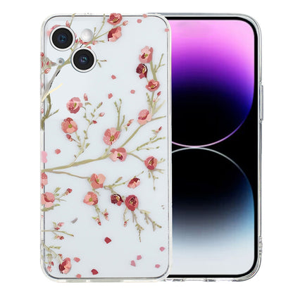 iPhone 15 Plus TPU Phone Case - Artistic Butterfly, Floral, and Cat Designs with Full Protection & Precise Cutouts