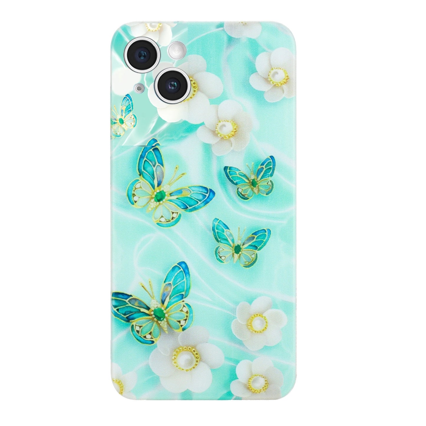 iPhone 14 Plus TPU Phone Case - Artistic Butterfly, Floral, and Cat Designs with Full Protection & Precise Cutouts