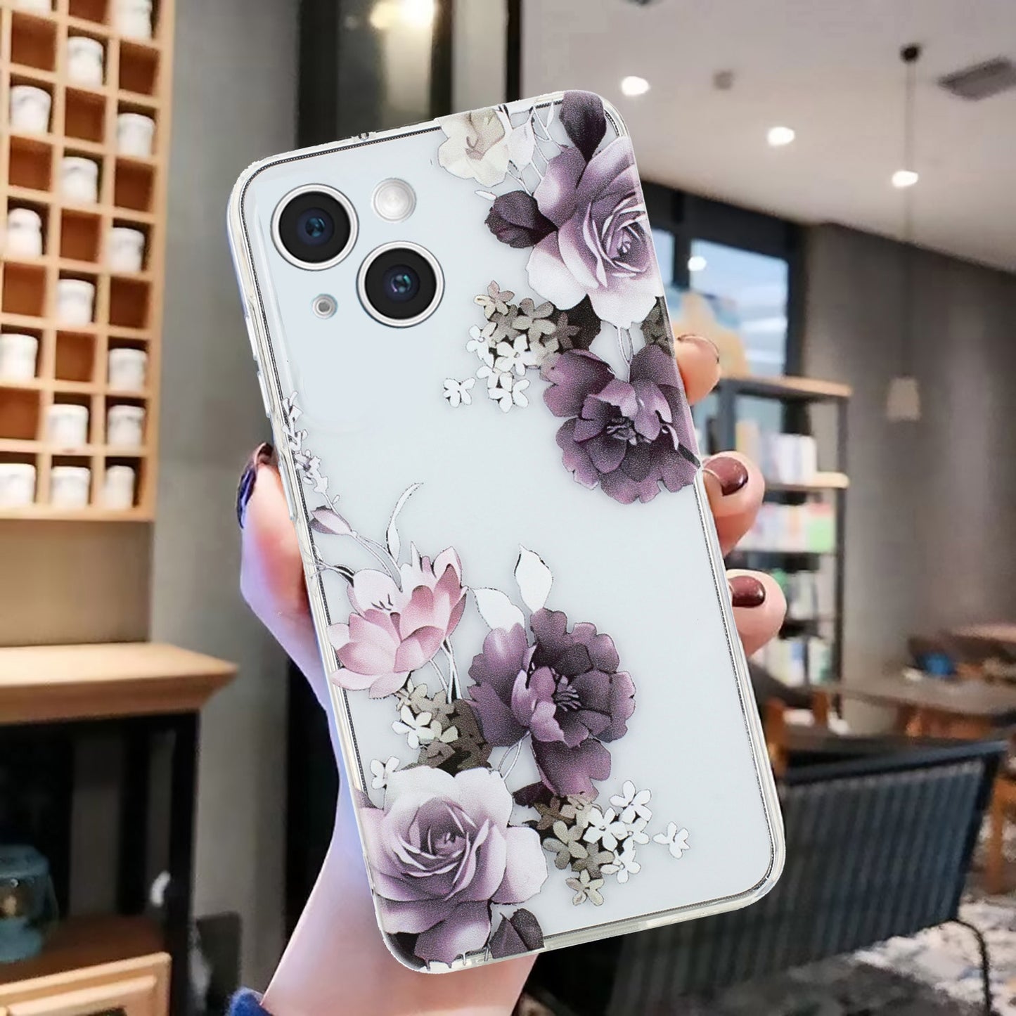 iPhone 14 Plus TPU Phone Case - Artistic Butterfly, Floral, and Cat Designs with Full Protection & Precise Cutouts